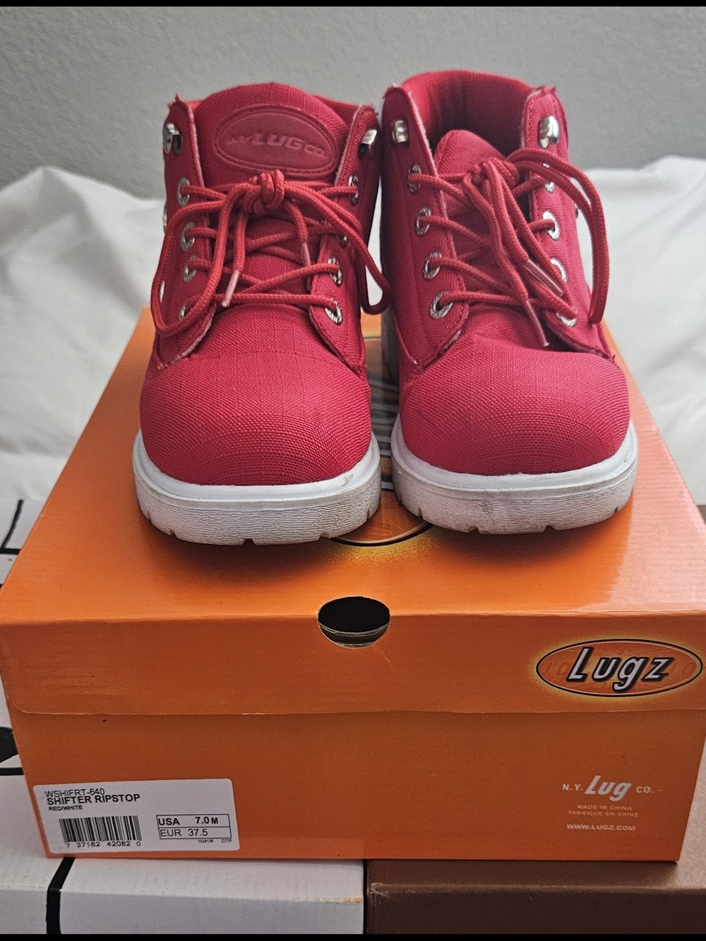 Lugz Red Ripstop Boots - Picture 2 of 6